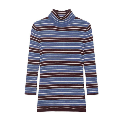 Damen Rollkragenpullover Streifenoptik Eveloria