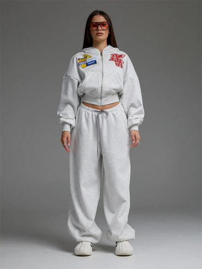 Damen Jogginghose Weite Passform Bequem Eveloria