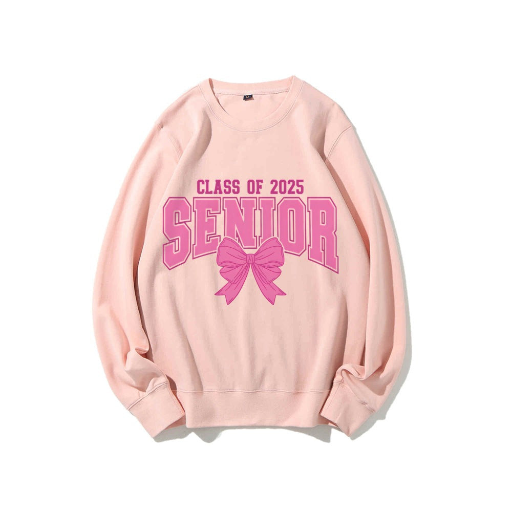Damen Sweatshirt Abschlussjahr Schleifendesign Grau Eveloria