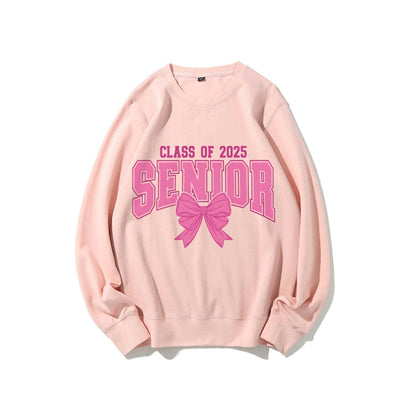 Damen Sweatshirt Abschlussjahr Schleifendesign Grau Eveloria