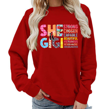 Damen Sweatshirt Inspirierendes Text-Design Eveloria