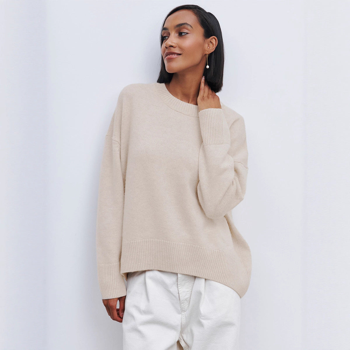 Damen Strickpullover Komfortabel Lässig Eveloria - Eveloria