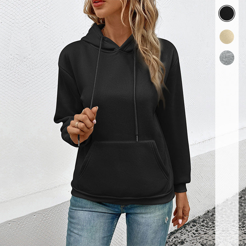 Damen Kapuzenpullover mit Tasche und Kordelzug - Eveloria