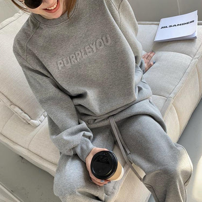 Damen Oversized Sweatshirt Set mit Jogginghosen