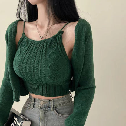 Damen Stricktop Lässig Dekorativ Rückenelement Eveloria