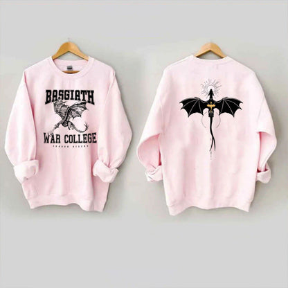 Damen Sweatshirt Drachenmotiv College-Design Grau Eveloria