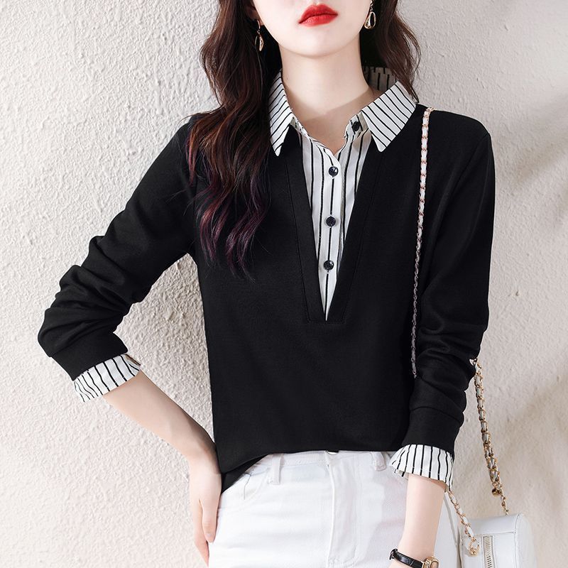 Damen Poloshirt mit Kapuzenkragen und Knöpfen