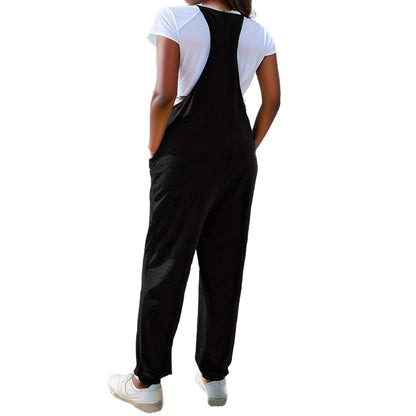 Damen Jumpsuit Komfortpassform Praktische Taschen Eveloria