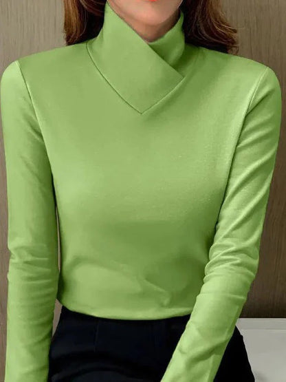 Eveloria Damen Rollkragenpullover Elegantes Design Hocher Kragen