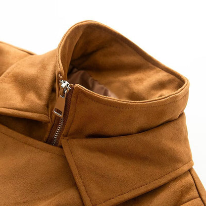 Damen Übergangsjacke Asymmetrisch Bequem Eveloria