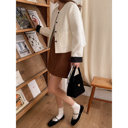 Damen Blazer Elegant Kürzer Dekorative Knöpfe
