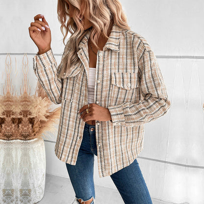 Damen Overshirt Kariert Eveloria - Eveloria