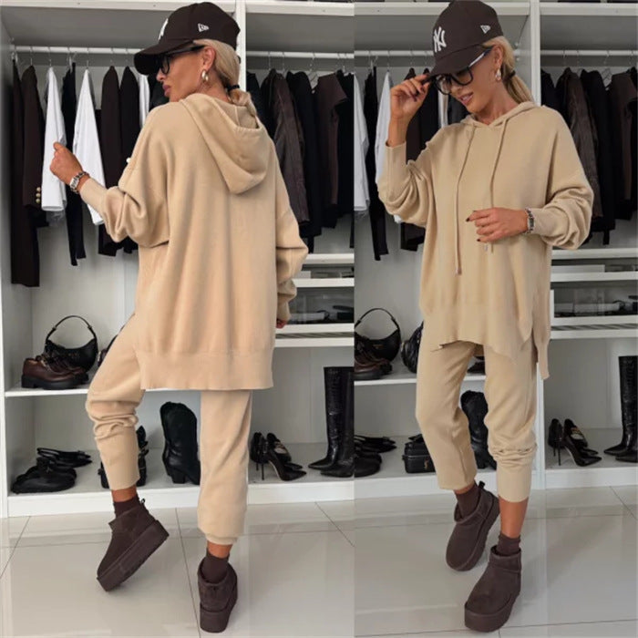 Damen Hoodie Jogginghose Set Hochkomfort Baumwolle