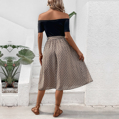 Damen Wickelkleid Tailliert A-Linie Eveloria