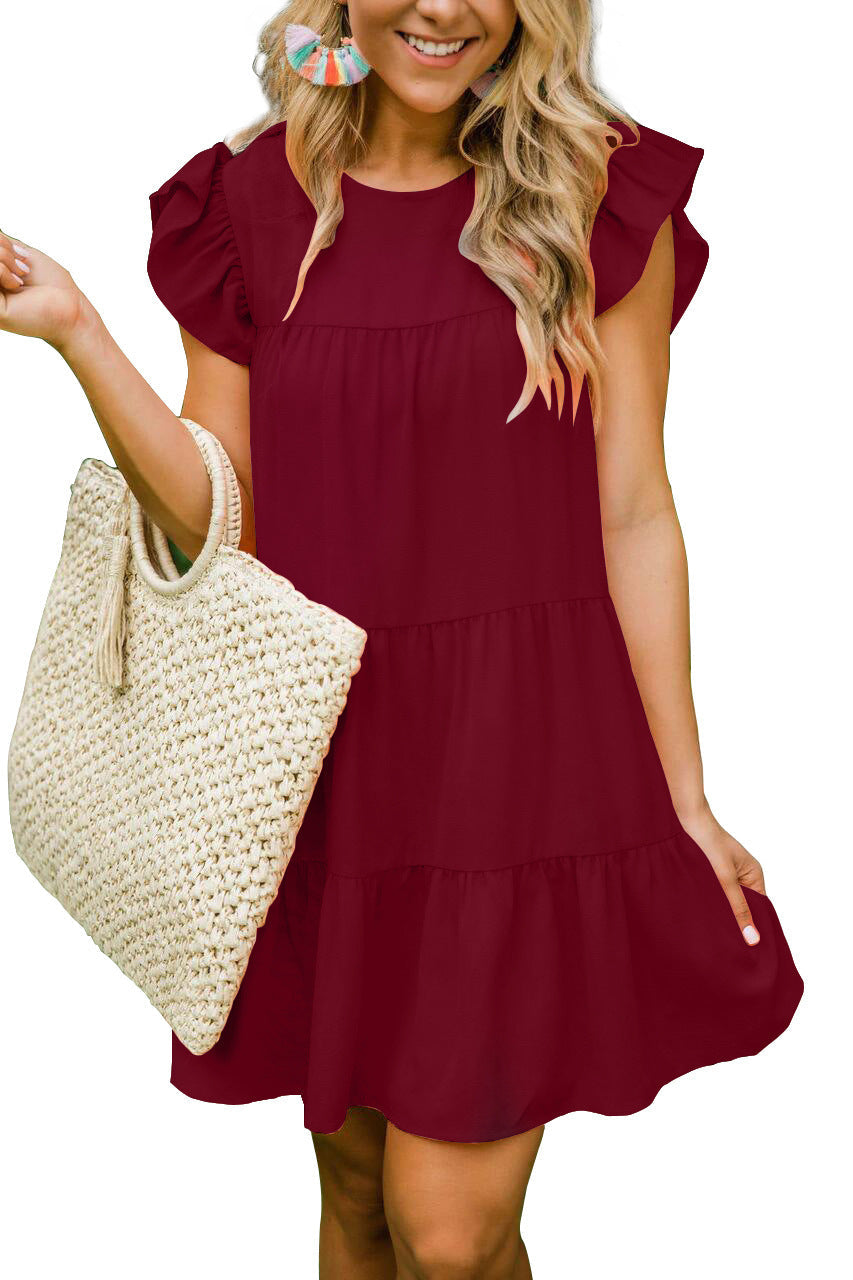 Damen Freizeitkleid Eveloria Baumwolle Sommerfarben