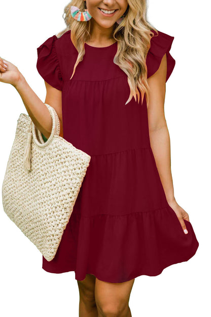 Damen Freizeitkleid Eveloria Baumwolle Sommerfarben