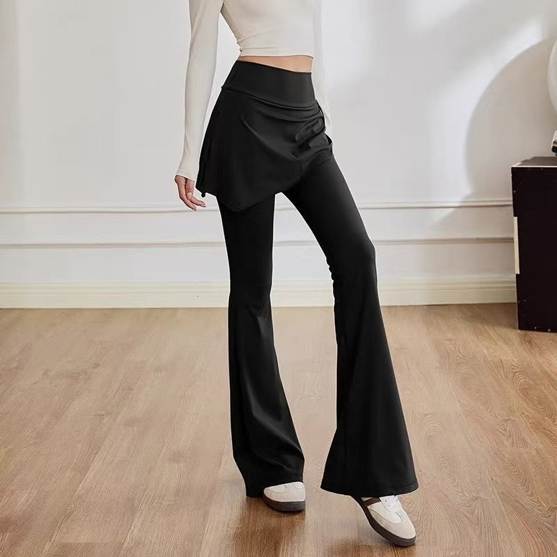 Damen Flare-Hosen Asymmetrisch Hoher Bund Eveloria