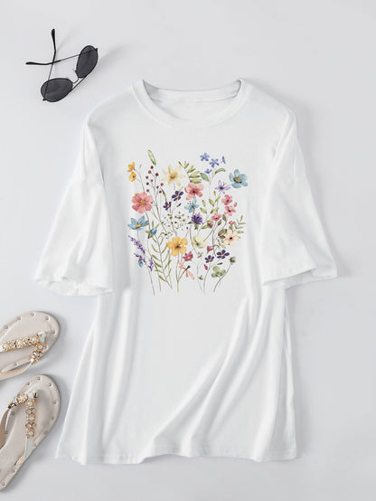 Damen Sommerbluse Floralmuster Eveloria