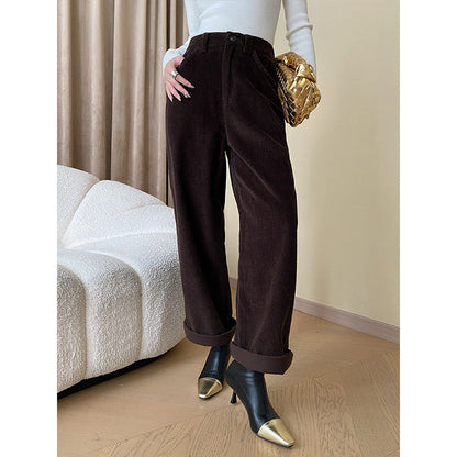 Damen Cordhose Bequem Stilvolle Eveloria