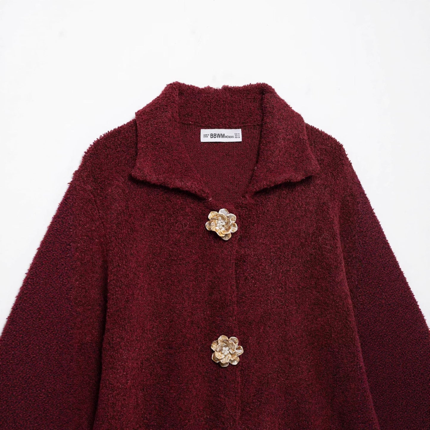 Damen Fleecejacke Kuschelig Elegante Knopfleiste Eveloria