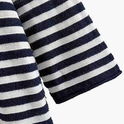 Damen Streifenpullover Weitschnitt Eveloria