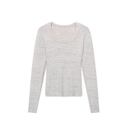 Damen Strickpullover V-Ausschnitt Rippdetails Eveloria
