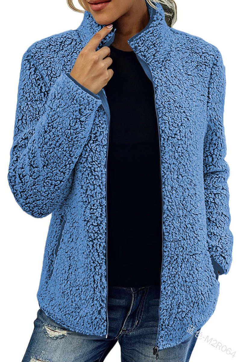Damen Fleecejacke Weich Hochkragen Eveloria