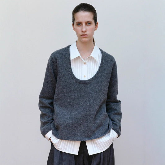 Damen Strickpullover Rundhalsausschnitt Eveloria - Eveloria