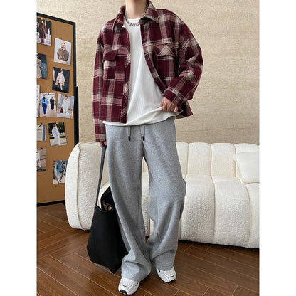 Damen Karojacke Lässig 2 Taschen Dekorative Knöpfe Eveloria