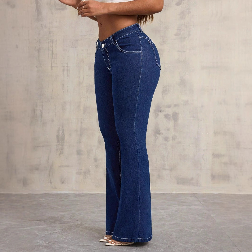 Damen High-Waist Flare-Jeans Eveloria - Eveloria