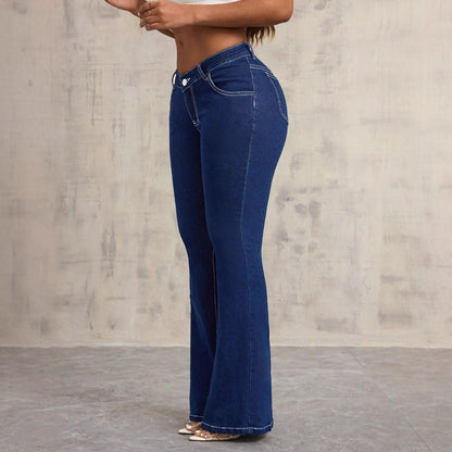 Damen High-Waist Flare-Jeans Eveloria - Eveloria