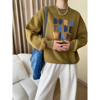 Damen Sweatshirt Bunt Grafikdruck Lässig Eveloria - Eveloria
