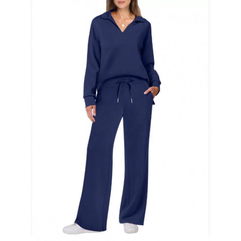 Damen Sweatshirt Hose Set Eveloria Baumwolle Bequem