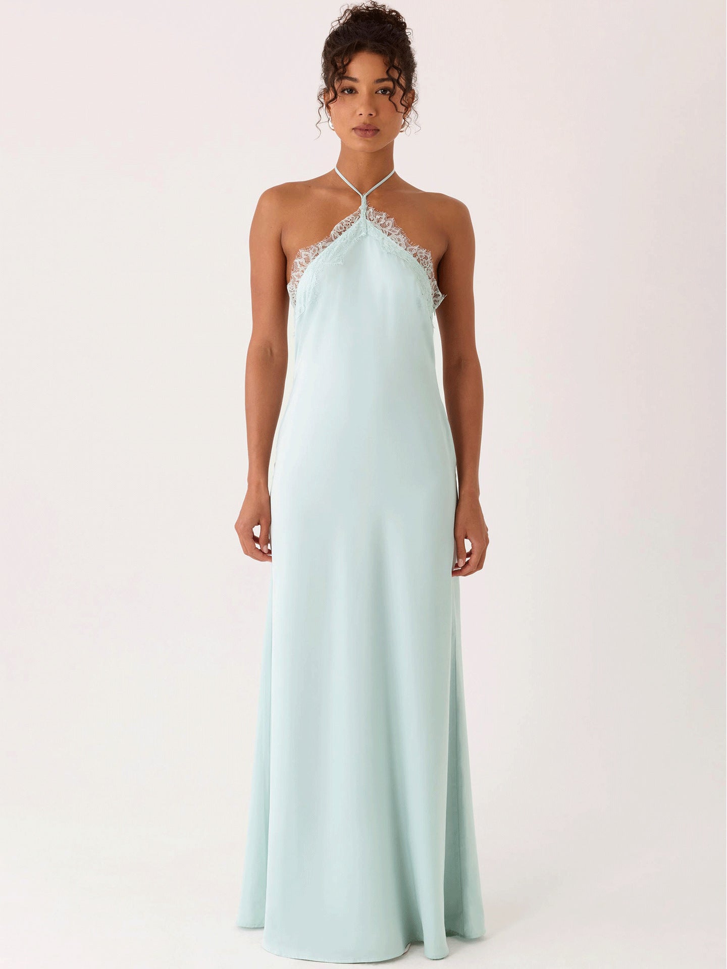 Damen Maxikleid Spitzen-Bustier Fließend Eveloria