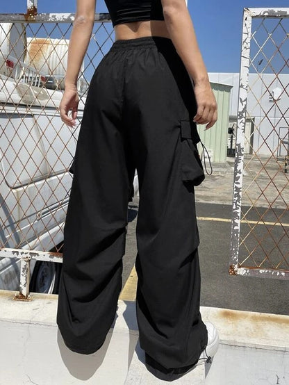 Damen Cargo-Hose Extragroßer Schnitt Praktische Taschen