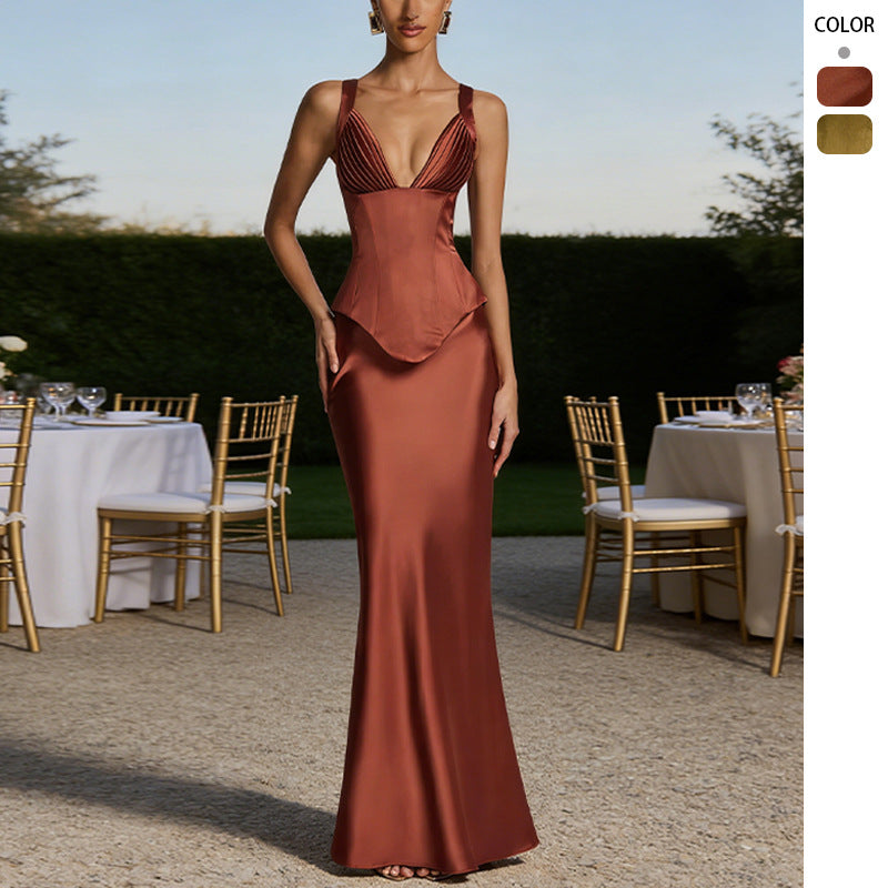 Damen Abendkleid V-Ausschnitt Figurformend Eveloria - Eveloria