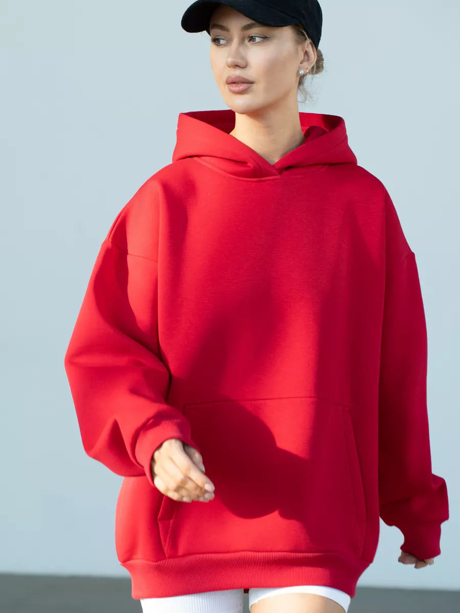 Damen Oversize Kapuzenpullover Baumwollmix Eveloria