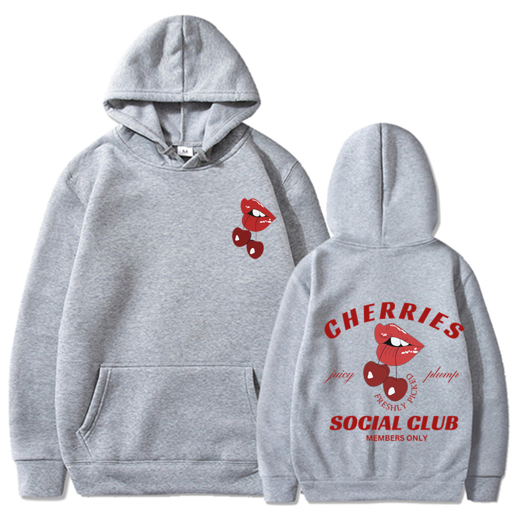 Damen Kapuzenpullover Kirschen-Design Eveloria