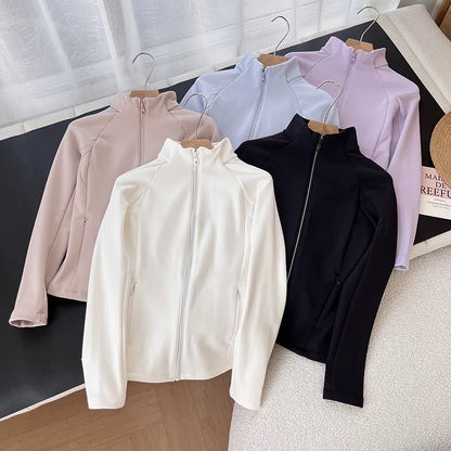 Damen Sportjacke Atmungsaktiv Hochkragen Eveloria