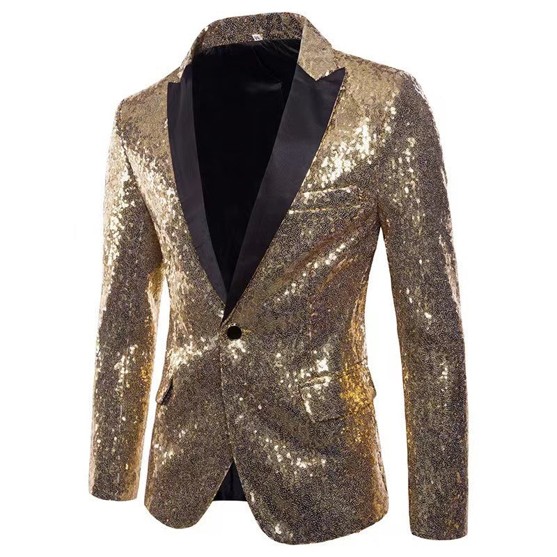 Herren Blazer Pailletten schimmernd Eveloria