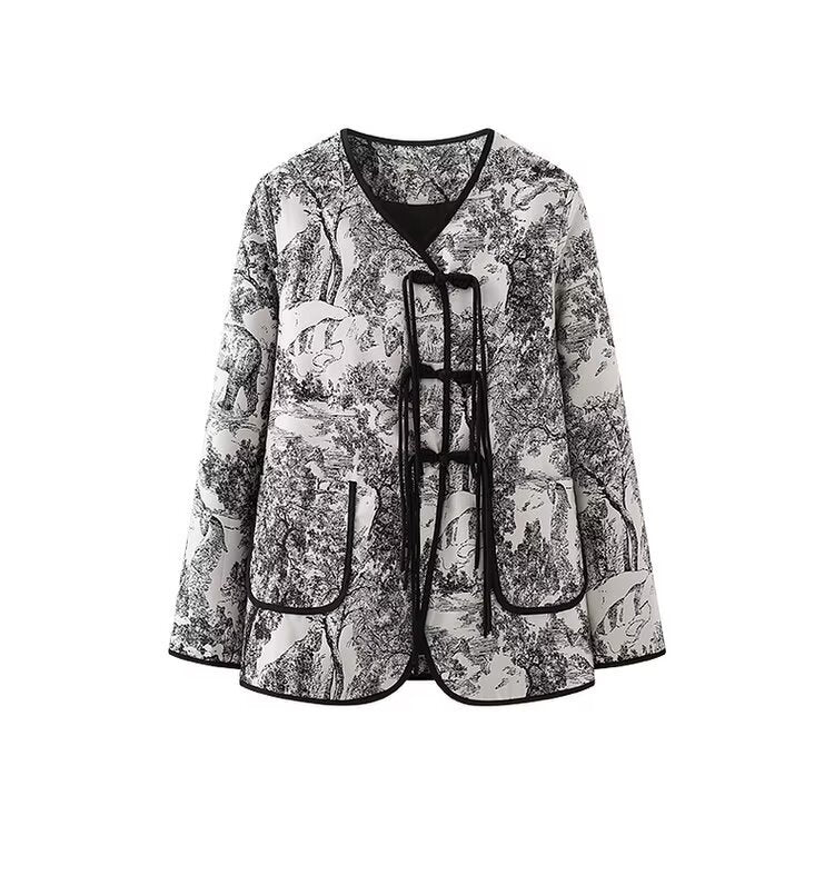 Damen Blazerjacke Quilted Landhausdruck Eveloria