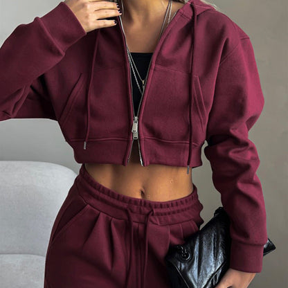 Damen Crop- Set mit High-Waist-Hosen Eveloria