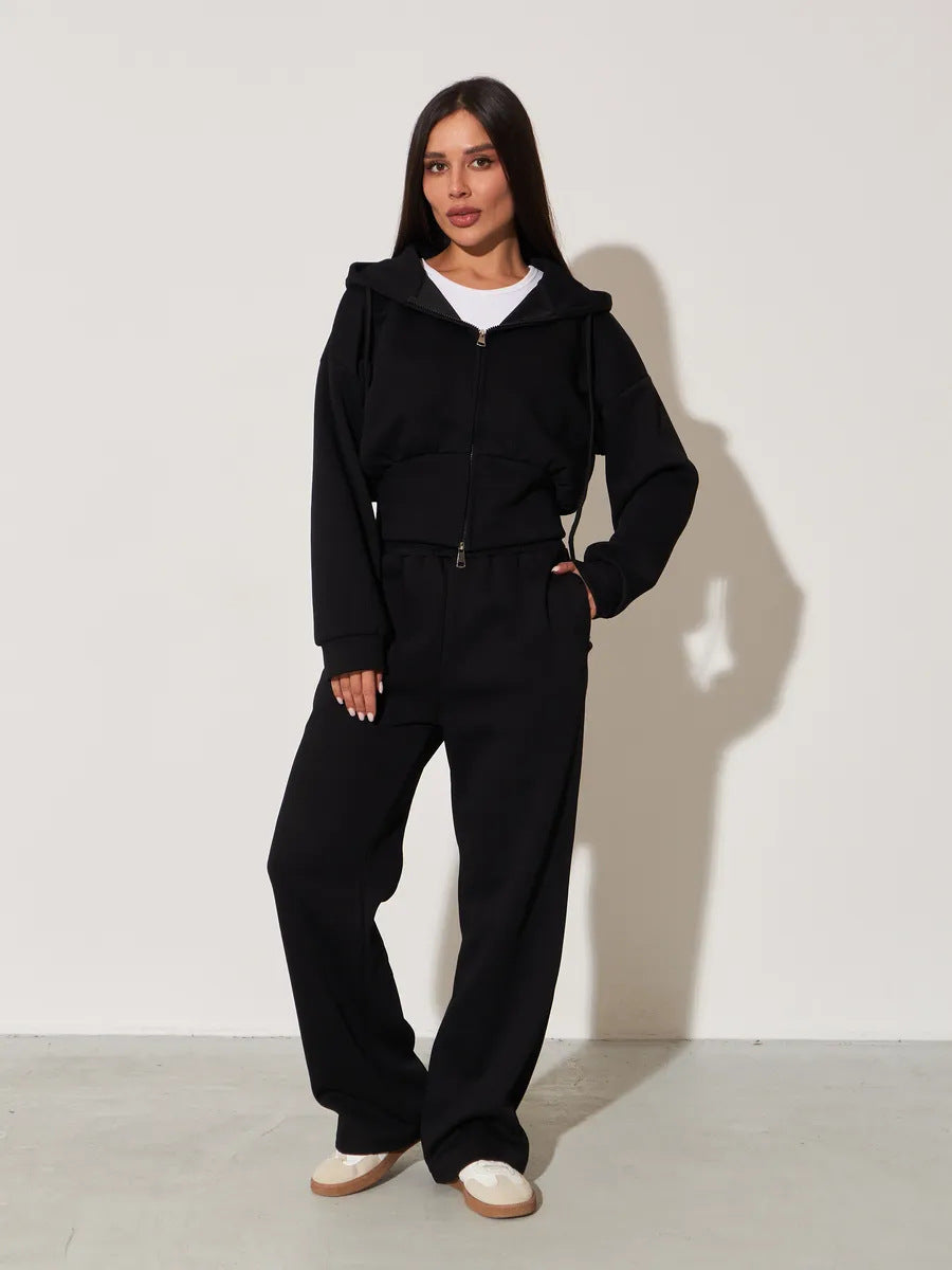 Damen Kapuzenoberteil und Sweatpants-Set Hochwerder Bund