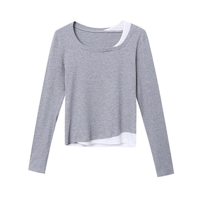 Damen Langarmshirt Moderner Schnitt Eveloria