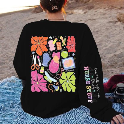 Damen Sweatshirt Bunt Grafikdesign Baumwolle Eveloria