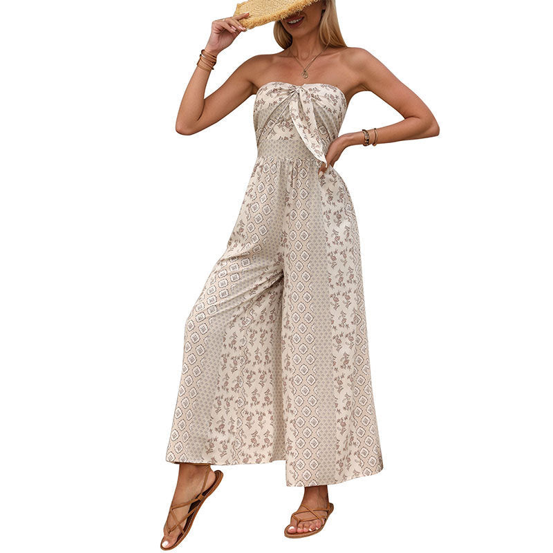 Damen Maxi-Kleid Elastisch Floralmuster Eveloria