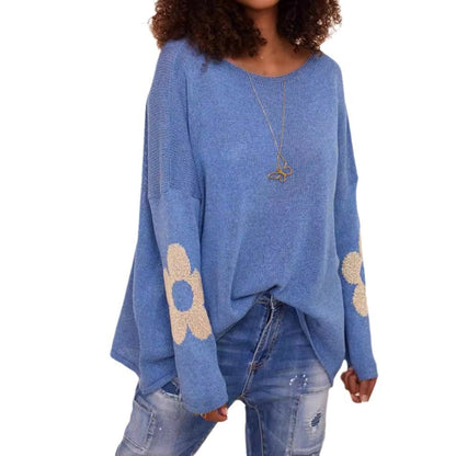 Damen Strickpullover Floral Eveloria