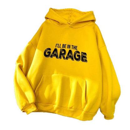 Damen Kapuzenpullover Garagen-Motiv Eveloria
