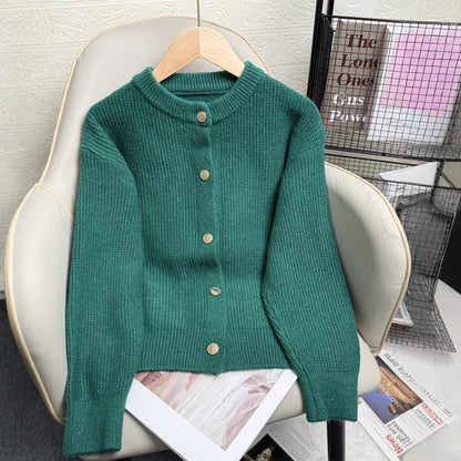 Damen Strickjacke Knöpfe Modernes Muster Eveloria