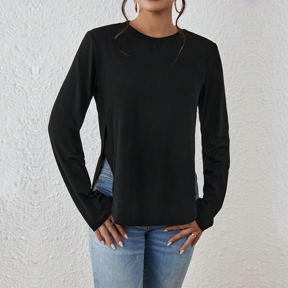 Damen Langarmshirt mit Cut-Out-Details Bequem Eveloria